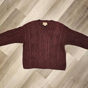 Abercrombie & Fitch women's oversized  Knit Sweater size M Ramie and Cotton blen